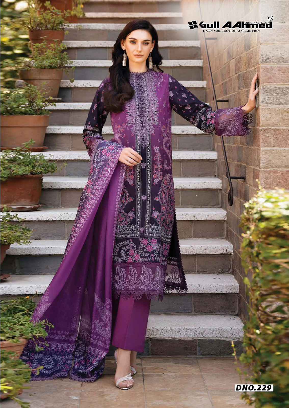 Gull Ahmed Lawn Collection Vol 28 Lawn Cotton Dress Material 6 Pc Catalouge