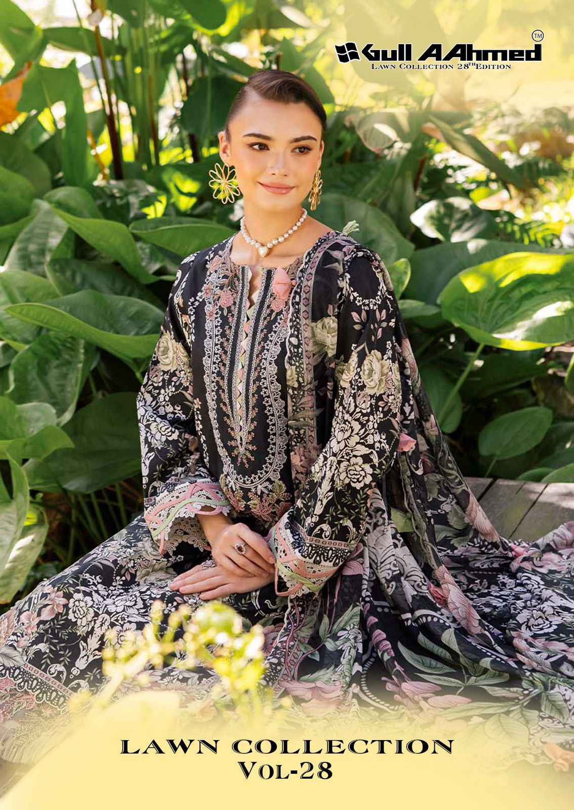 Gull Ahmed Lawn Collection Vol 28 Lawn Cotton Dress Material 6 Pc Catalouge