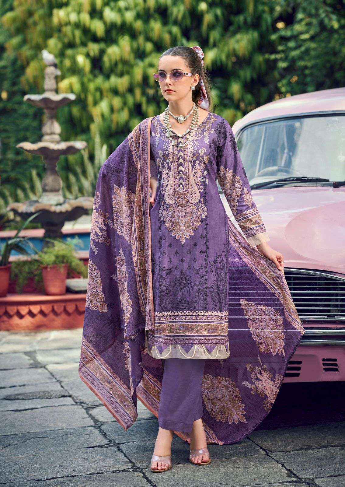 Ishaal Prints Gulmohar Vol 38 Lawn Cotton Dress Material 10 Pc Catalouge