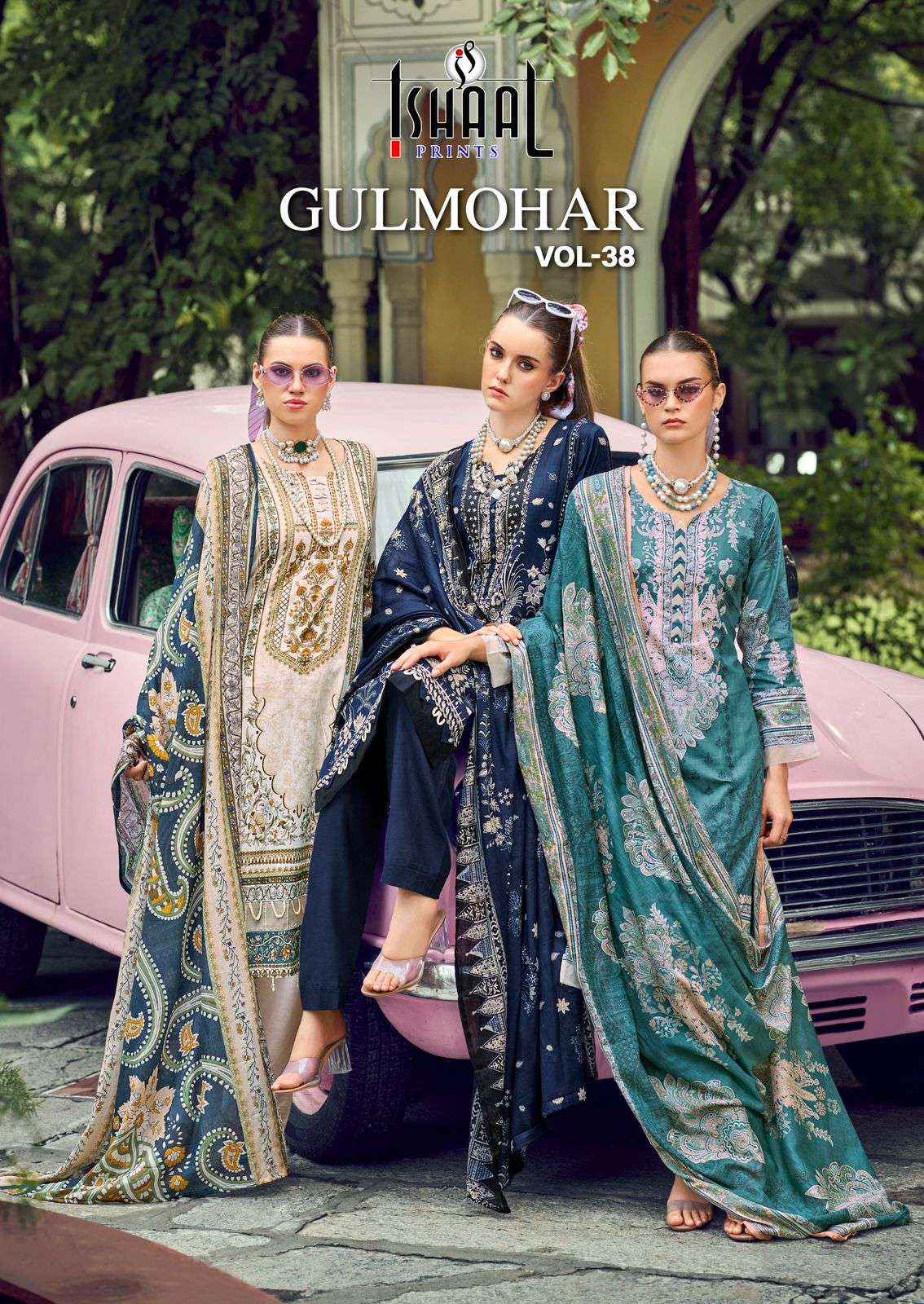 Ishaal Prints Gulmohar Vol 38 Lawn Cotton Dress Material 10 Pc Catalouge