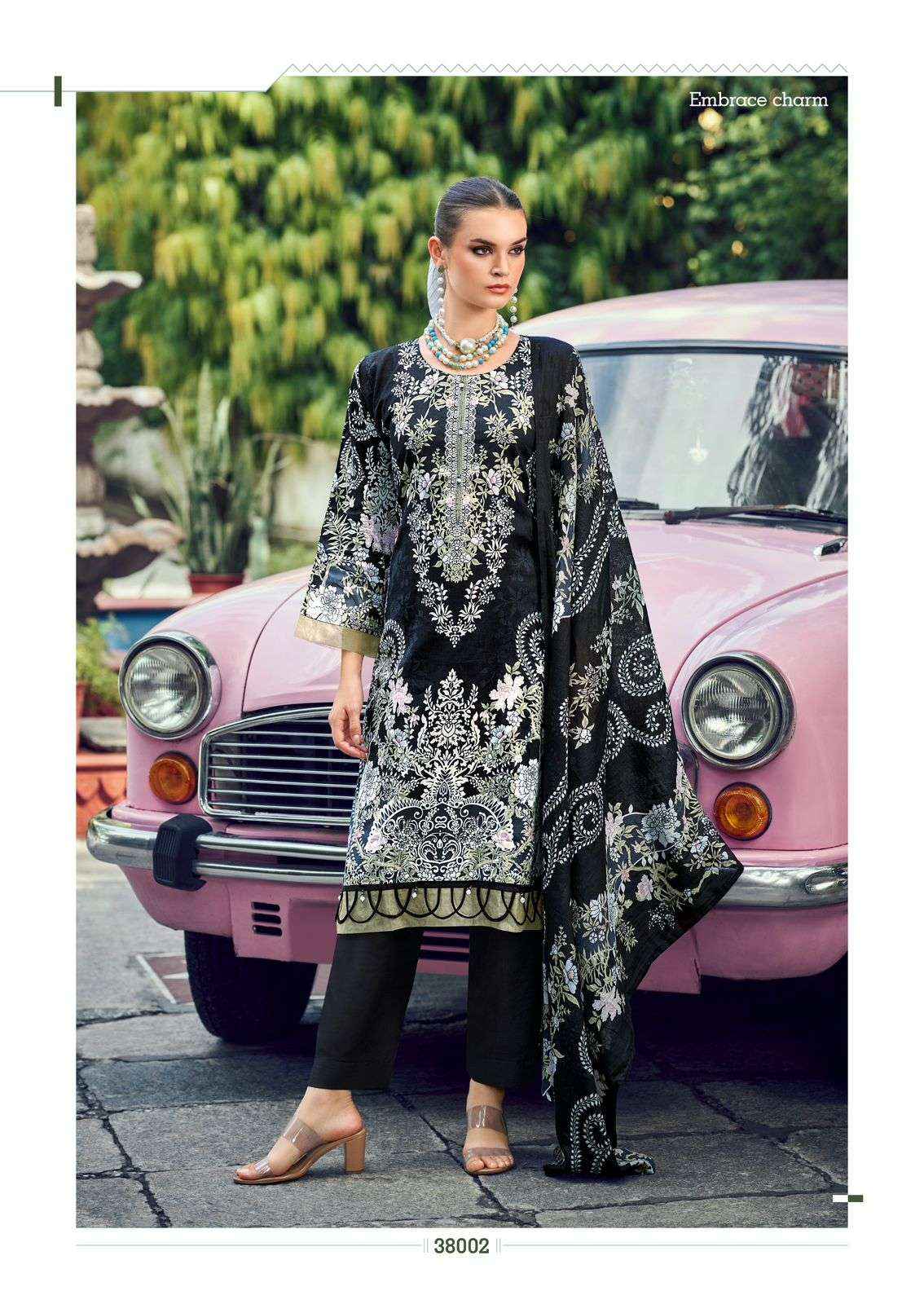 Ishaal Prints Gulmohar Vol 38 Lawn Cotton Dress Material 10 Pc Catalouge