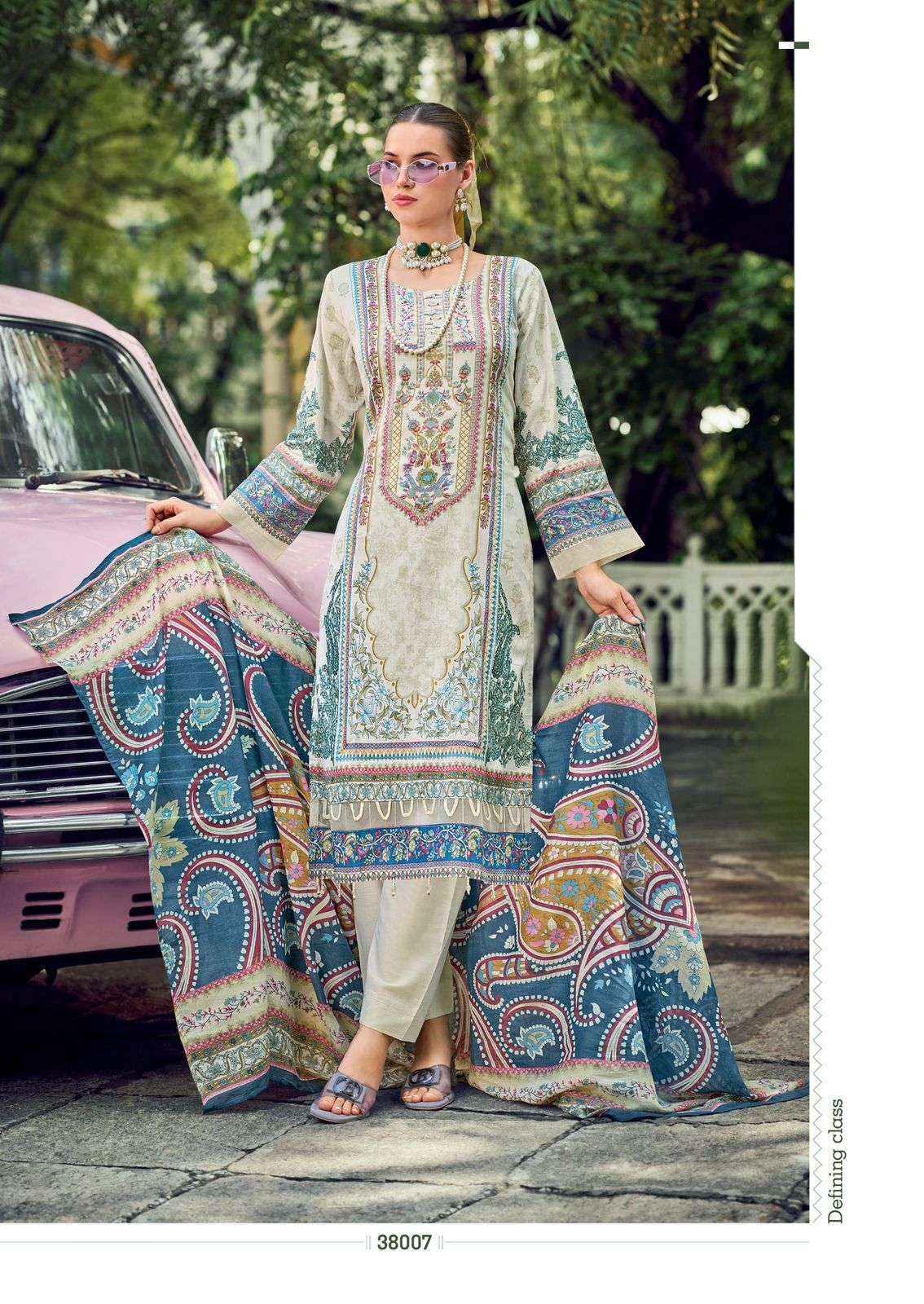 Ishaal Prints Gulmohar Vol 38 Lawn Cotton Dress Material 10 Pc Catalouge