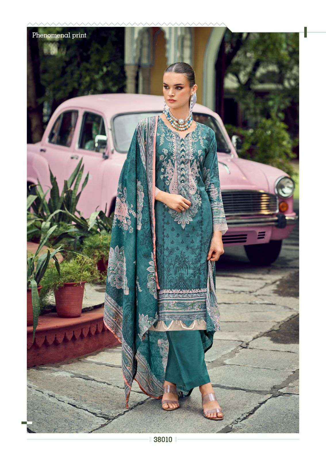 Ishaal Prints Gulmohar Vol 38 Lawn Cotton Dress Material 10 Pc Catalouge