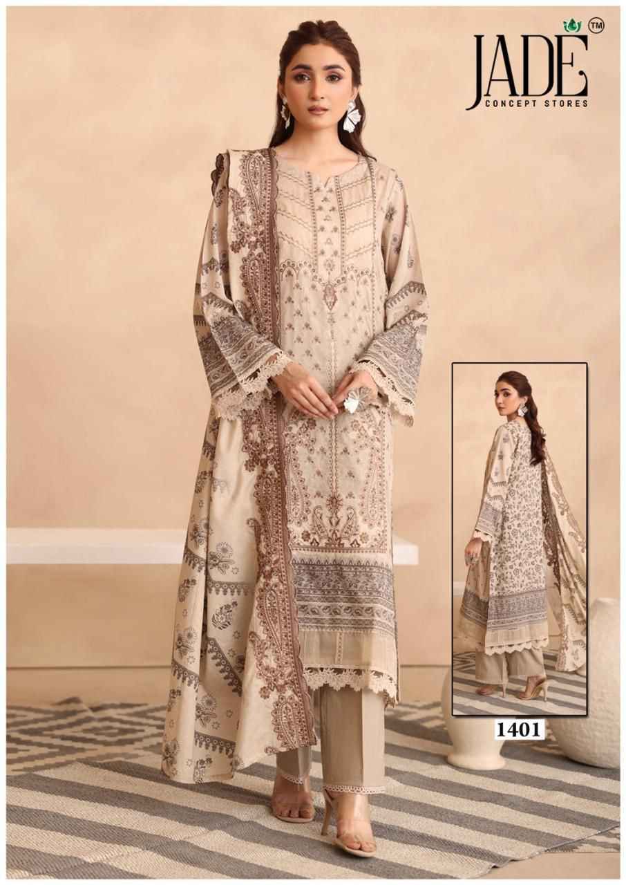 Jade Bin Saeed Heavy Luxury Vol 14 Cotton Dress Material 6 pcs Catalogue