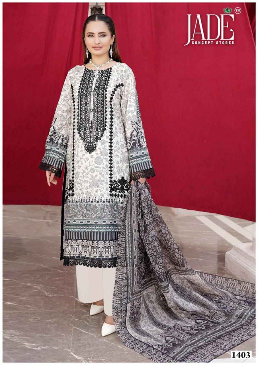 Jade Bin Saeed Heavy Luxury Vol 14 Cotton Dress Material 6 pcs Catalogue