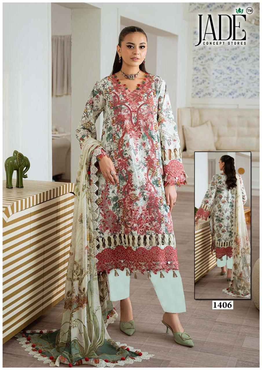 Jade Bin Saeed Heavy Luxury Vol 14 Cotton Dress Material 6 pcs Catalogue