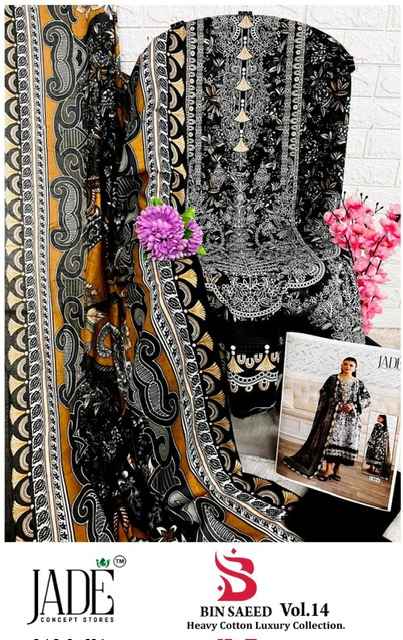 Jade Bin Saeed Heavy Luxury Vol 14 Cotton Dress Material 6 pcs Catalogue