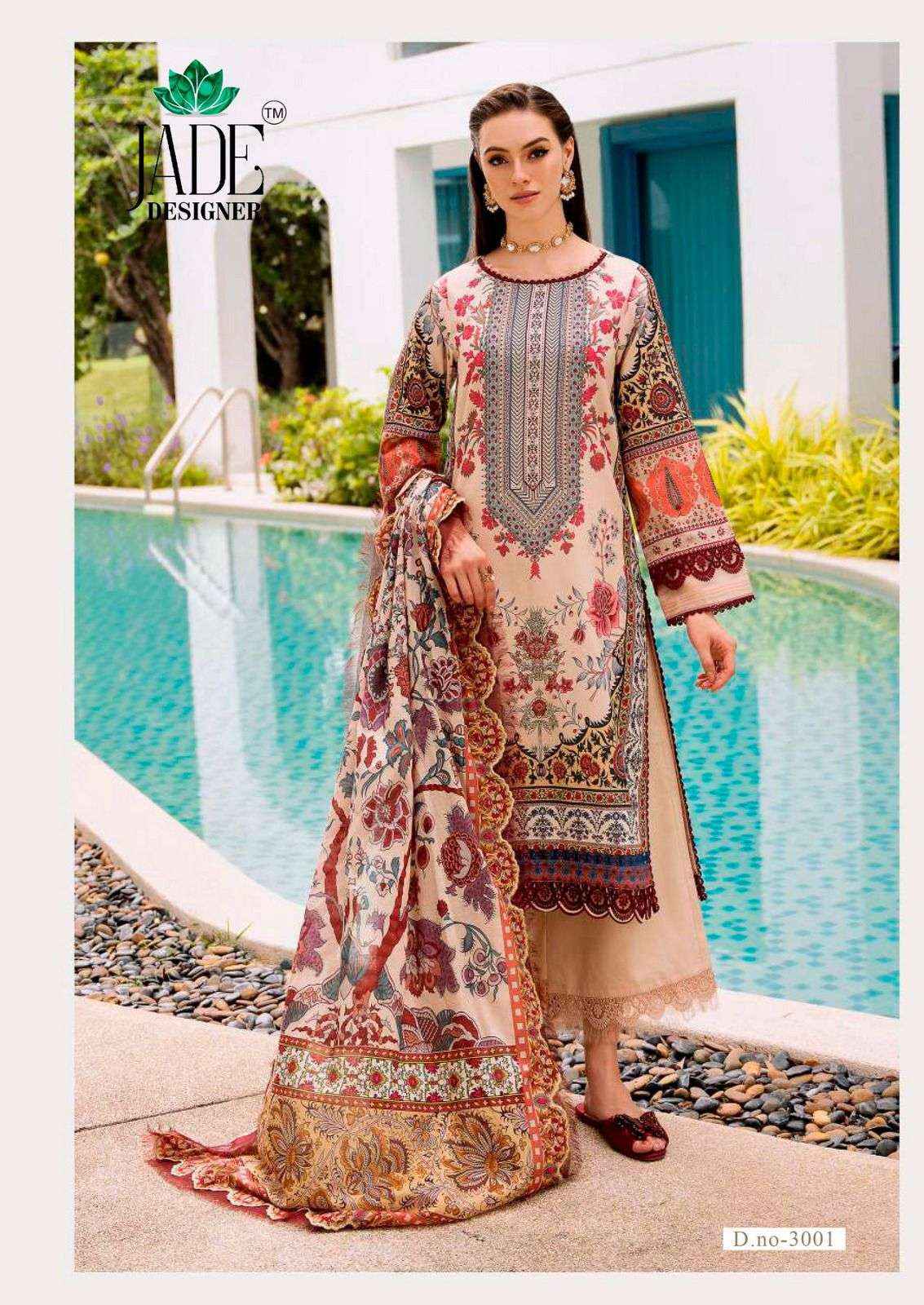 Jade Noor Ahmed Vol 3 Lawn Cotton Dress Material 6 pcs Catalogue