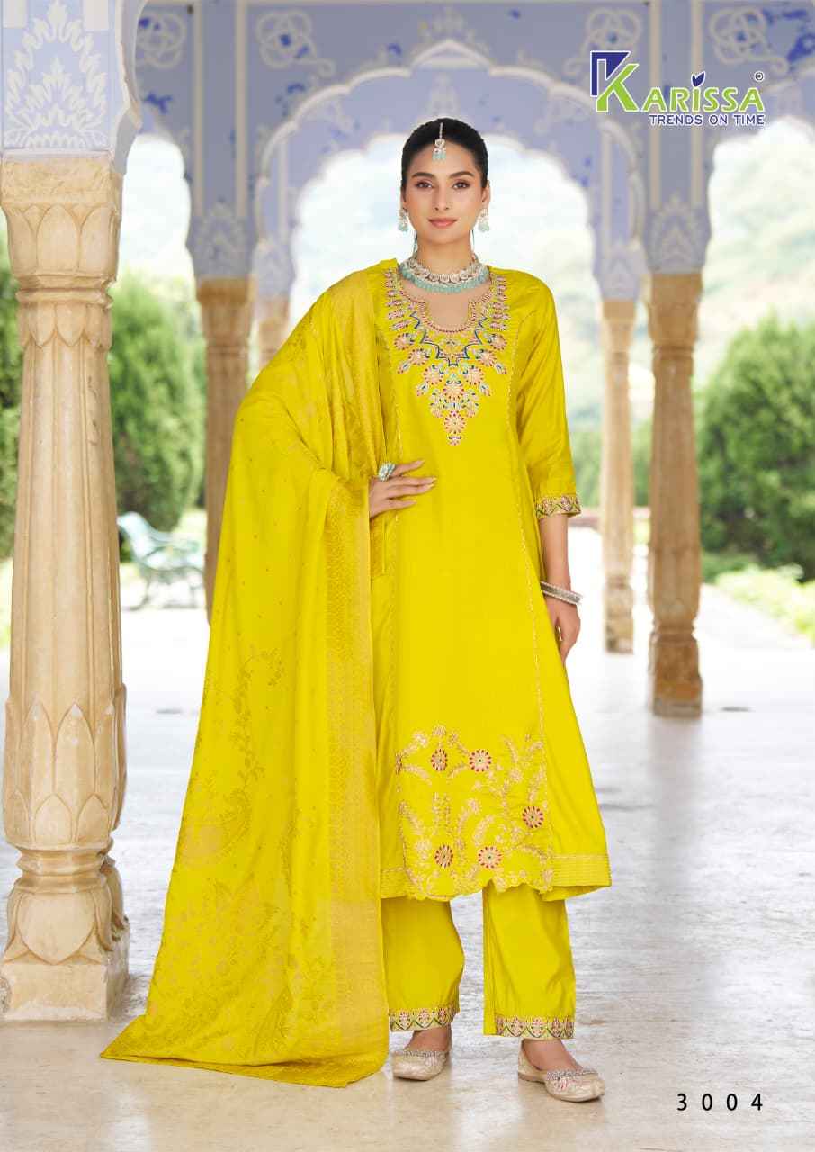 Karissa Kalisha Vol 3 Viscouse Roman Silk Kurti Combo 4 pcs Catalogue