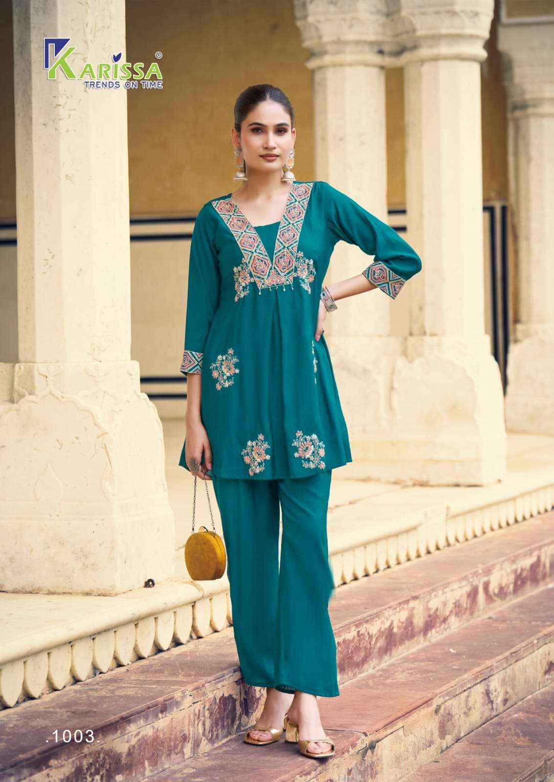 Karissa Mushq Viscouse Co Ord Set 4 pcs Catalogue