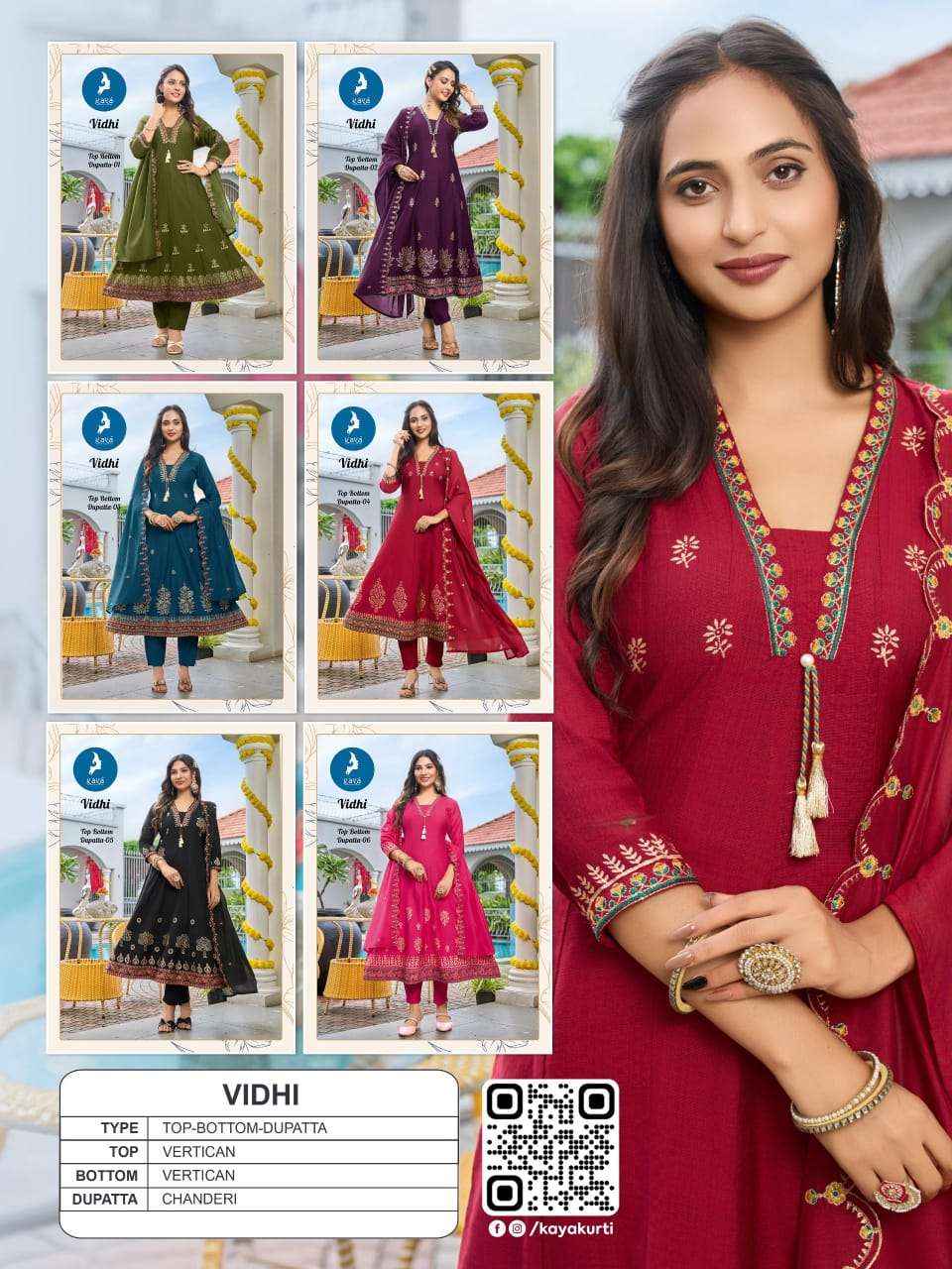 Kaya Vidhi Vertican Kurti Combo 6 pcs Catalogue
