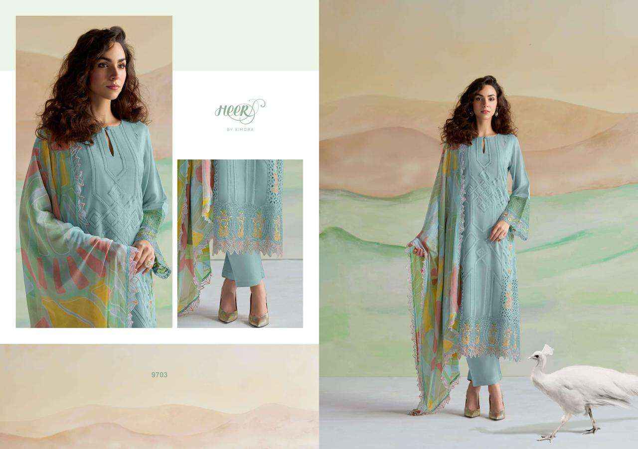 Kimora Heer Kashmira Musline Dress Material 6 pcs Catalogue