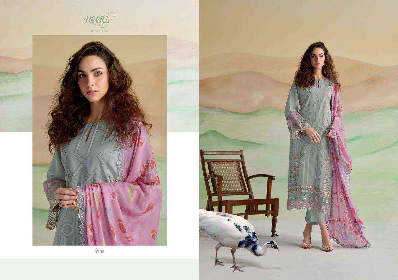 Kimora Heer Kashmira Musline Dress Material 6 pcs Catalogue