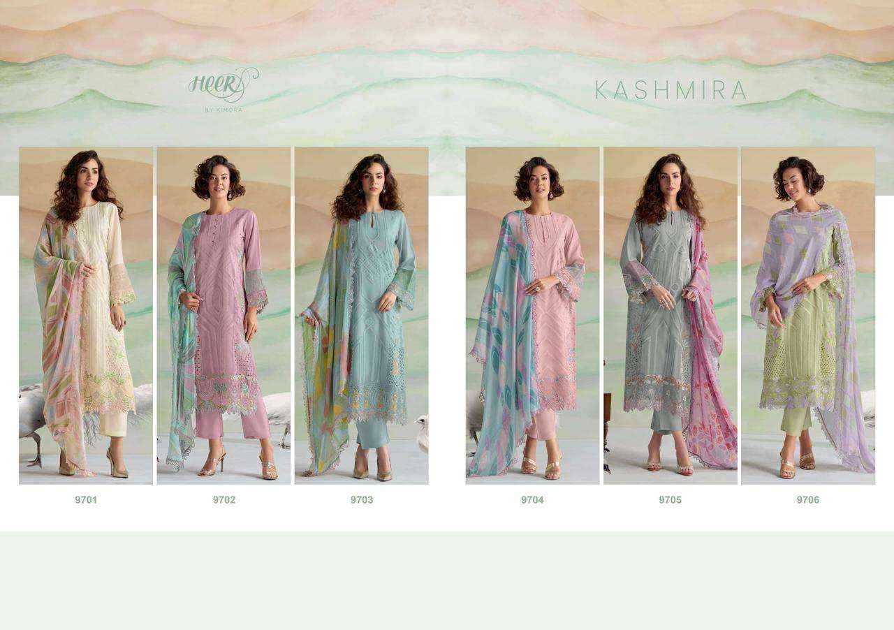 Kimora Heer Kashmira Musline Dress Material 6 pcs Catalogue