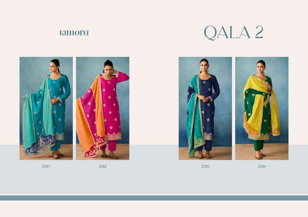 Kimora Heer Qala Vol 2 Russian Silk Dress Material 4 pcs Catalogue