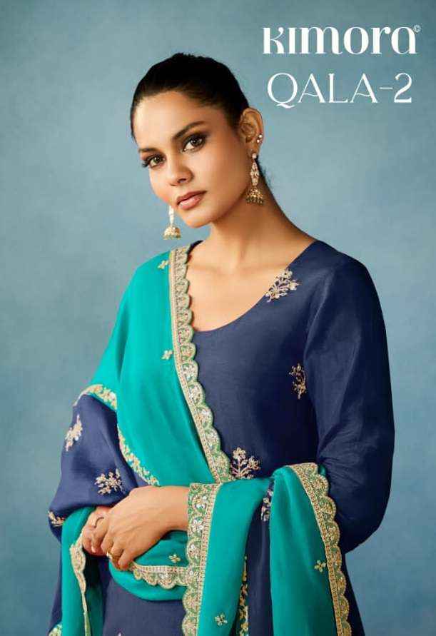Kimora Heer Qala Vol 2 Russian Silk Dress Material 4 pcs Catalogue