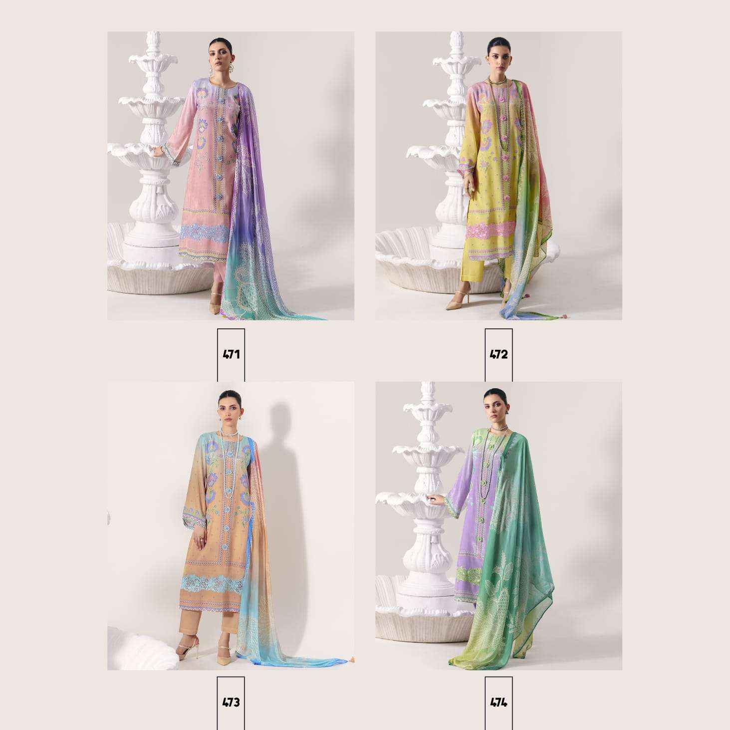 Kimora Sohni Vibe Vol 40 Muslin Dress Material 4 pcs Catalogue