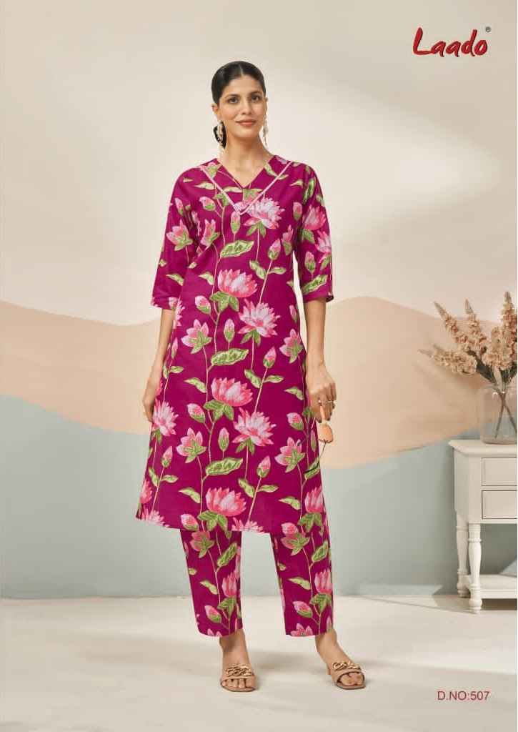 Laado Kavya Vol 5 Cotton Co Ord Set 8 pcs Catalogue