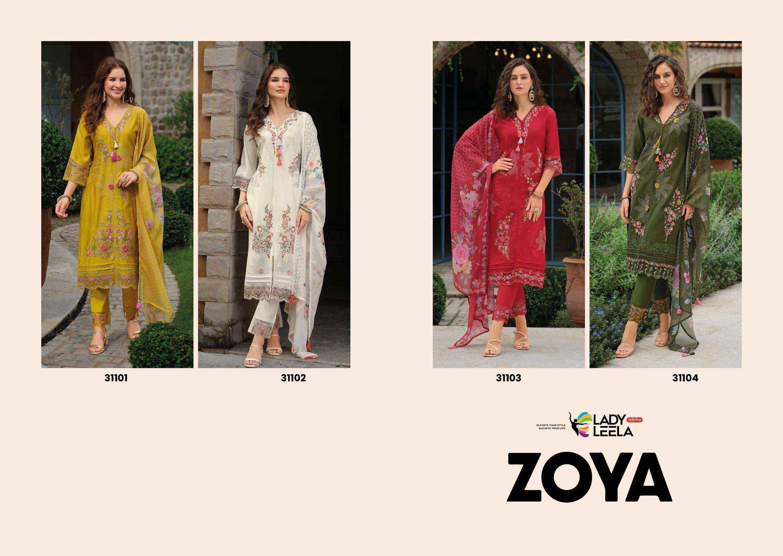 Lady Leela Zoya Viscose Silk Kurti Combo 4 pcs Catalogue