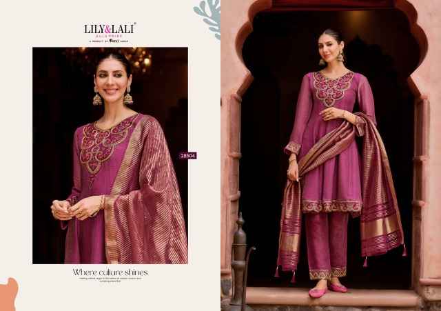 Lily & Lali Vaani Readymade Silk Dress 4 pcs Catalogue