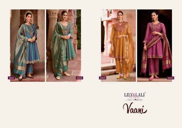 Lily & Lali Vaani Readymade Silk Dress 4 pcs Catalogue