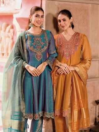 Lily & Lali Vaani Readymade Silk Dress 4 pcs Catalogue