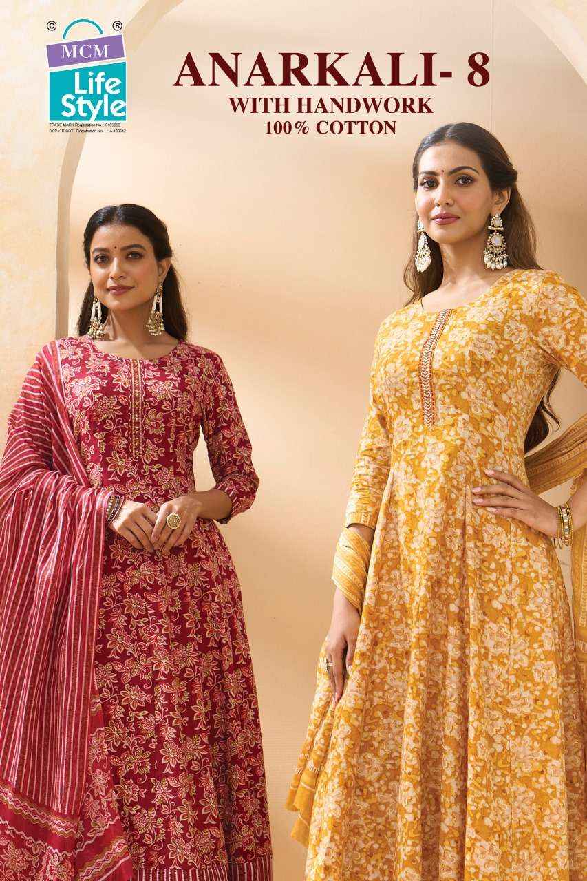 MCM Lifestyle Anarkali Vol 8 Cotton Kurti Combo 10 pcs Catalogue