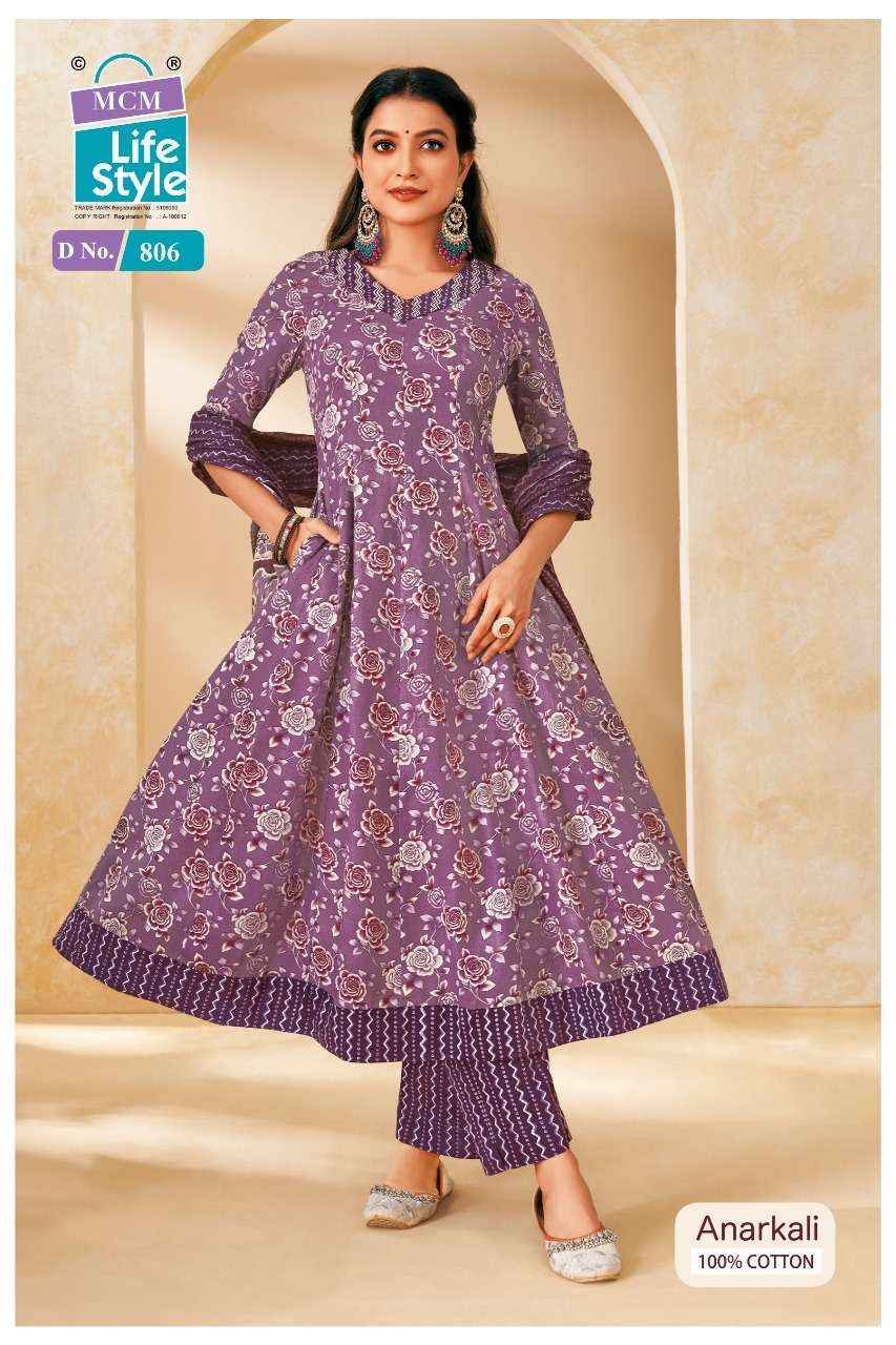 MCM Lifestyle Anarkali Vol 8 Cotton Kurti Combo 10 pcs Catalogue