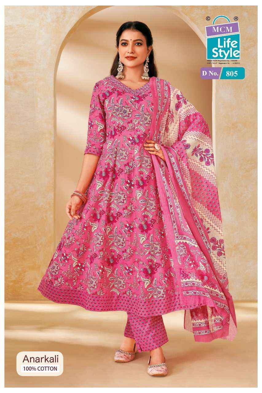 MCM Lifestyle Anarkali Vol 8 Cotton Kurti Combo 10 pcs Catalogue