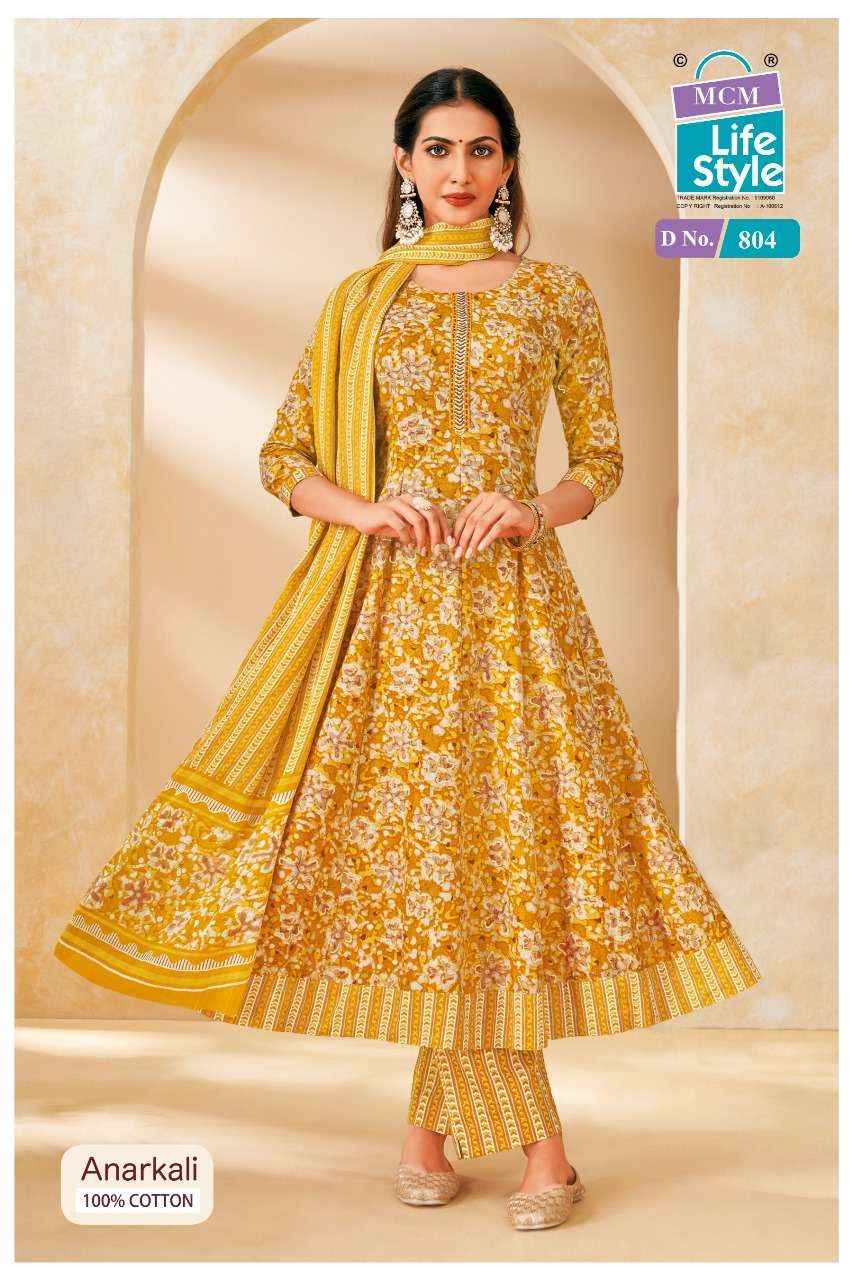 MCM Lifestyle Anarkali Vol 8 Cotton Kurti Combo 10 pcs Catalogue