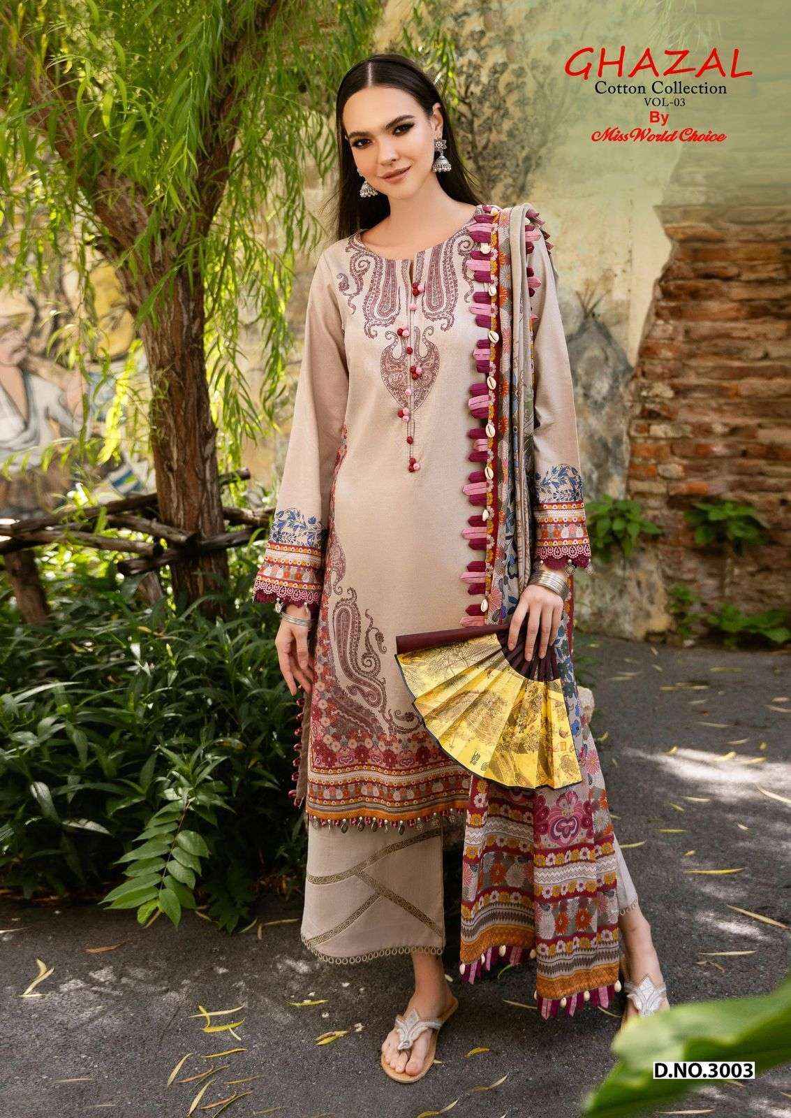 Miss World Choice Ghazal Vol 3 Readymade Cotton Dress 6 pcs Catalogue