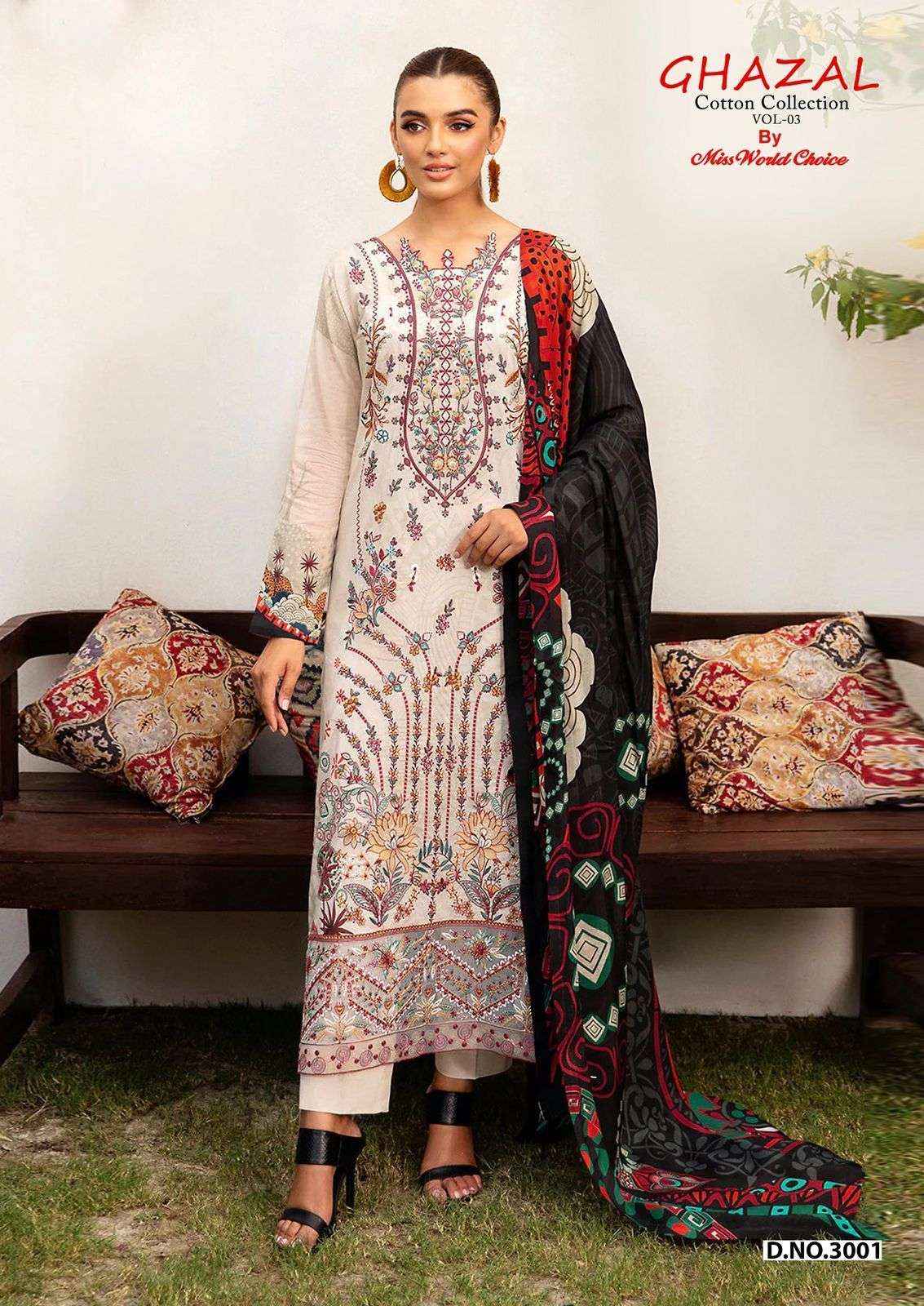 Miss World Choice Ghazal Vol 3 Readymade Cotton Dress 6 pcs Catalogue