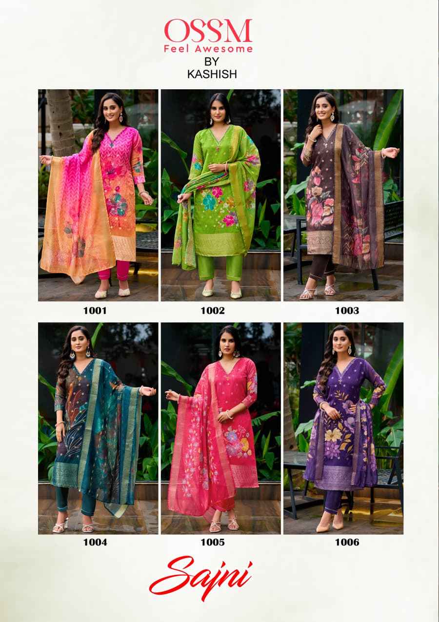 Ossm Sajni Silk Jacquard Kurti Combo 6 pcs Catalogue