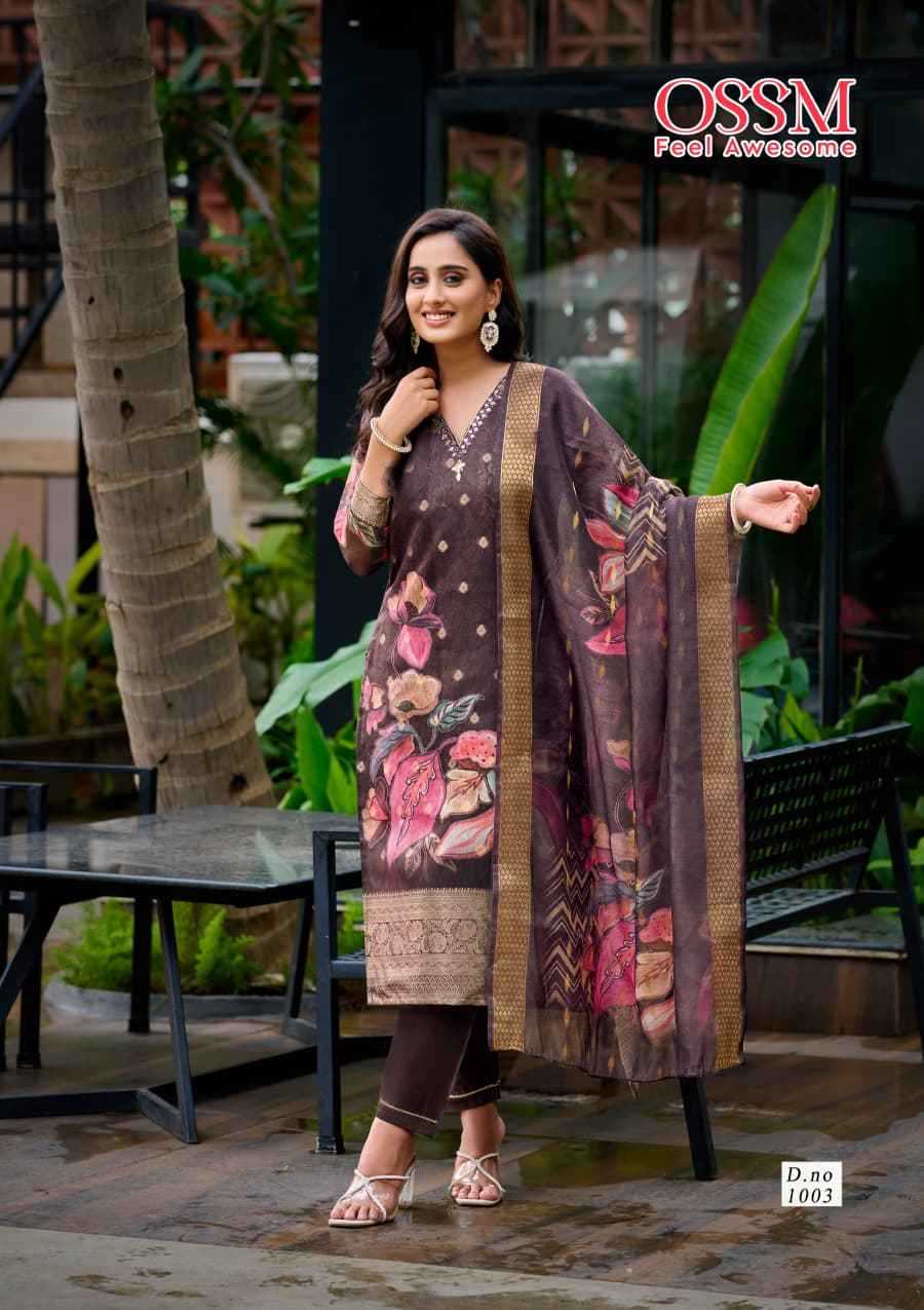 Ossm Sajni Silk Jacquard Kurti Combo 6 pcs Catalogue