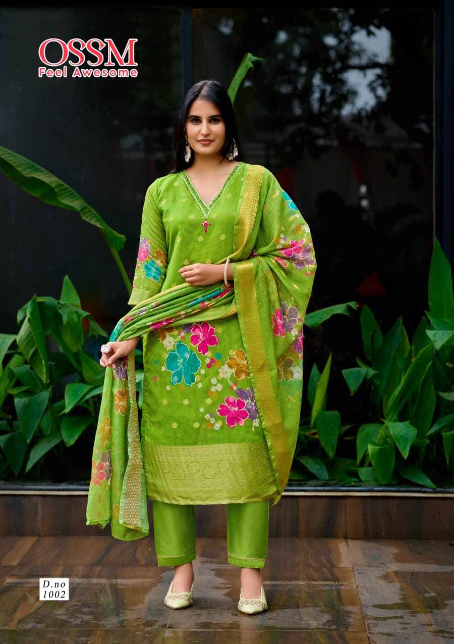 Ossm Sajni Silk Jacquard Kurti Combo 6 pcs Catalogue