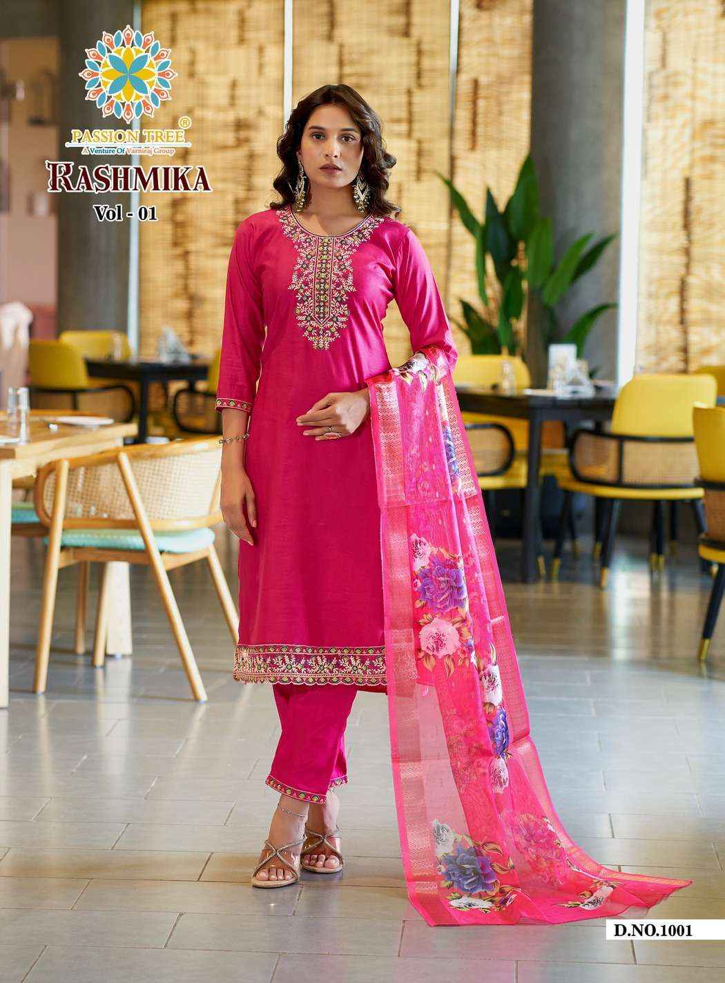 Passion Tree Rashmika Vol 1 Viscose Silk Kurti Combo 8 pcs Catalogue