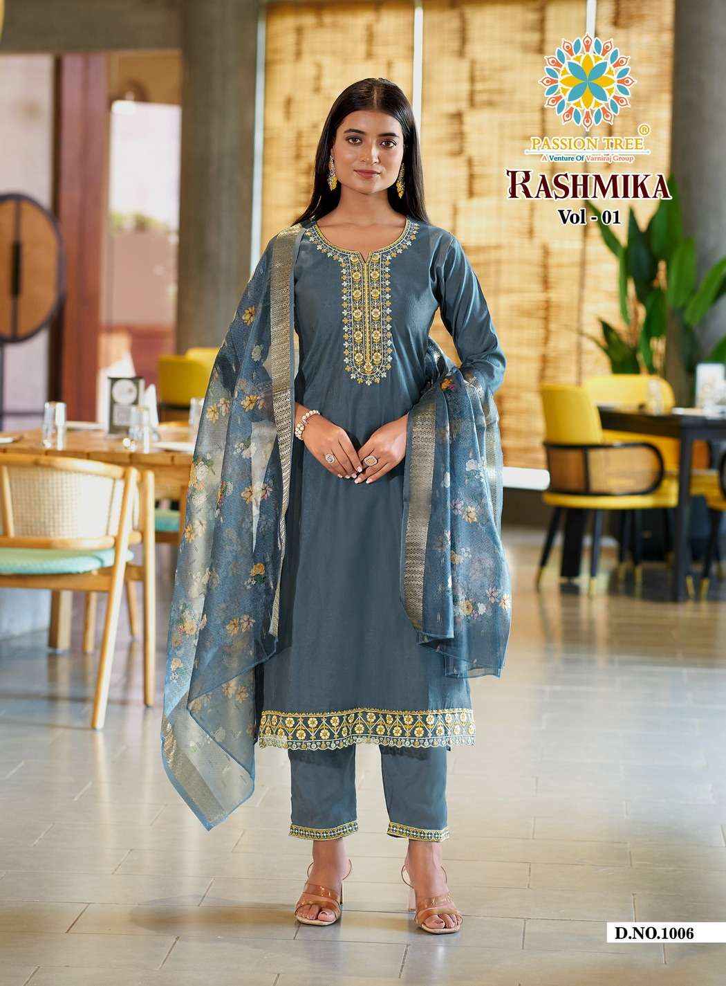 Passion Tree Rashmika Vol 1 Viscose Silk Kurti Combo 8 pcs Catalogue