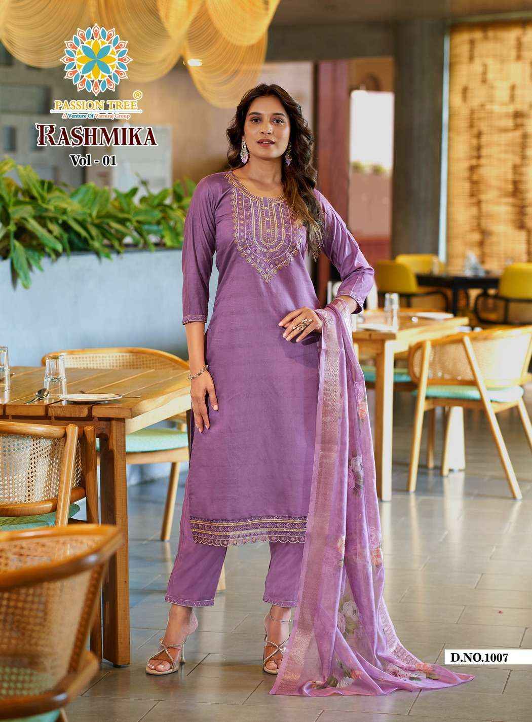 Passion Tree Rashmika Vol 1 Viscose Silk Kurti Combo 8 pcs Catalogue