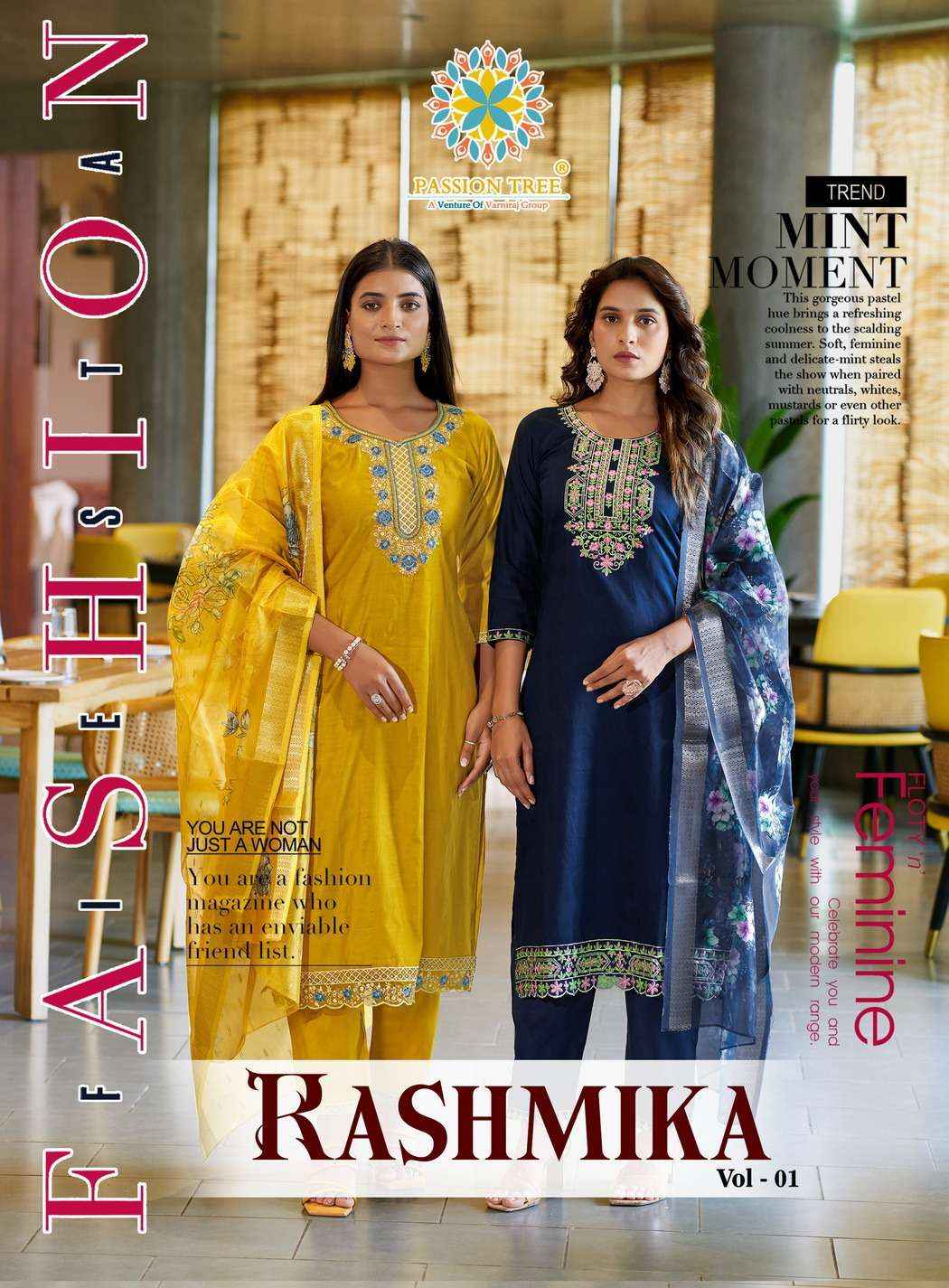 Passion Tree Rashmika Vol 1 Viscose Silk Kurti Combo 8 pcs Catalogue