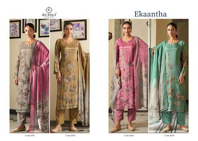 Rupali Fashion Ekaantha Organza Dress Material 4 pcs Catalogue