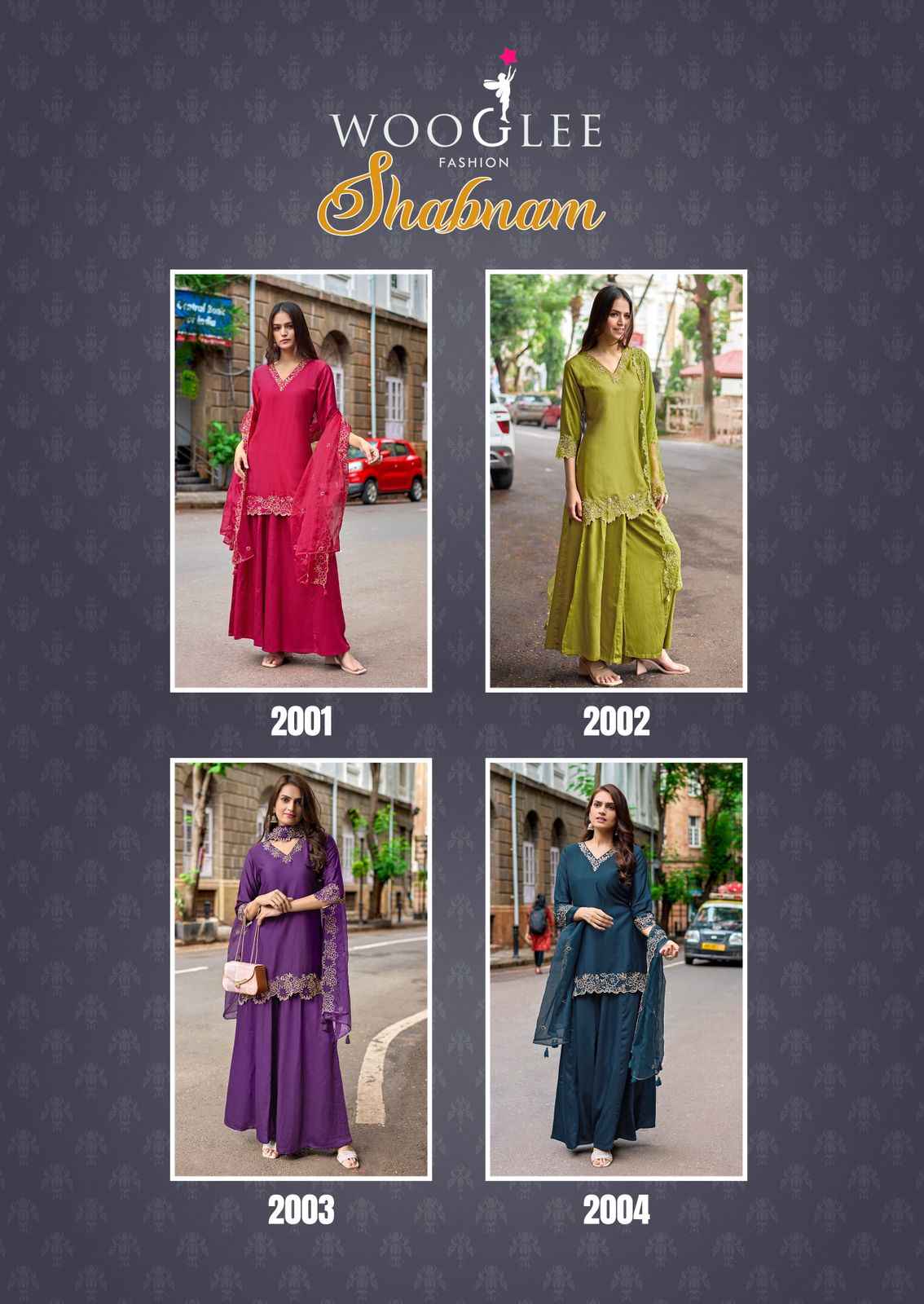 Wooglee Shabnam Gajji Silk Kurti Combo 4 pcs Catalogue