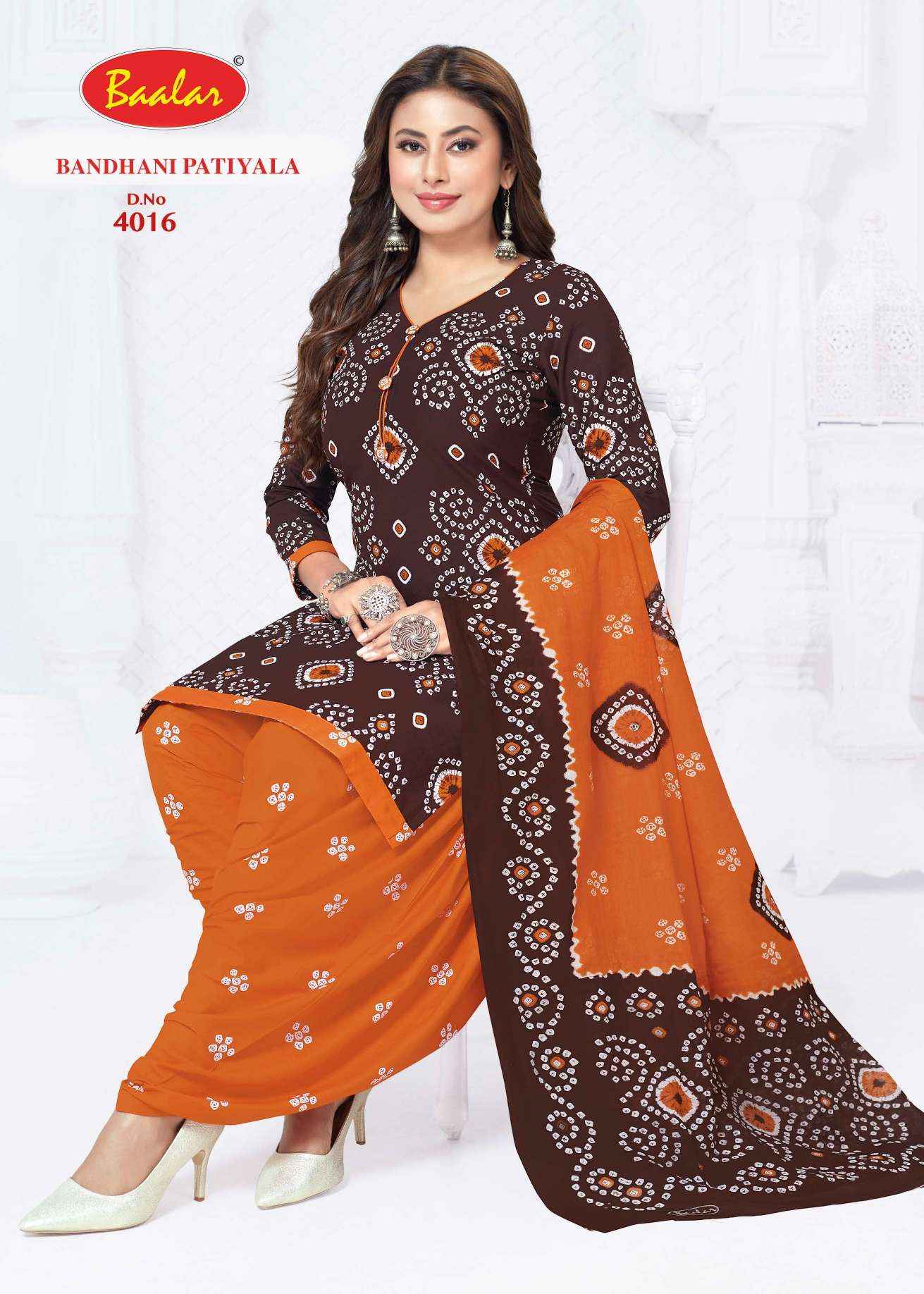 Baalar Bandhani Patiyala Vol 4 Cotton Dress Material 12 pcs Catalogue