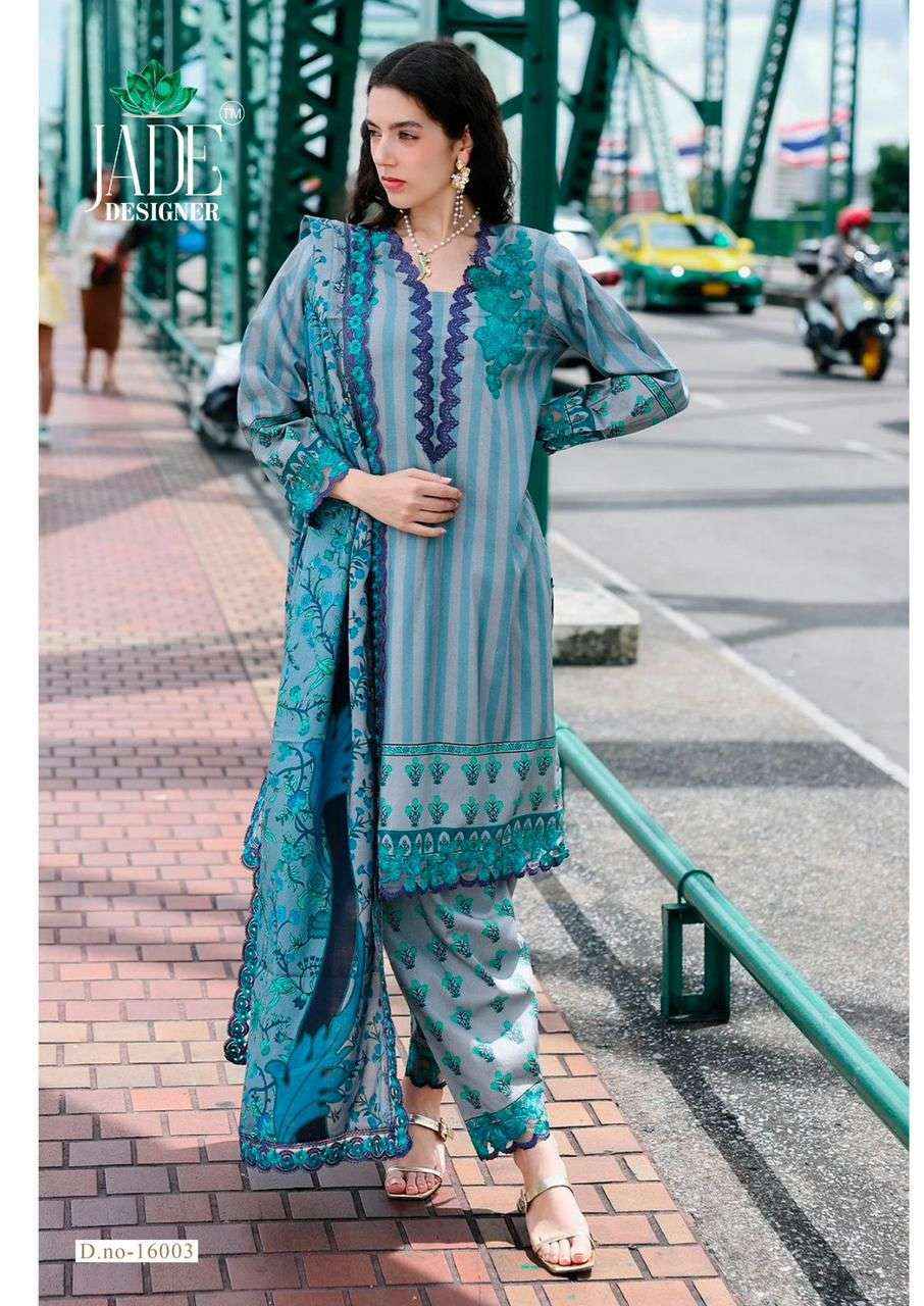 Jade Crimsons Vol 16 Cambric Cotton Dress Material 6 pc Cataloge