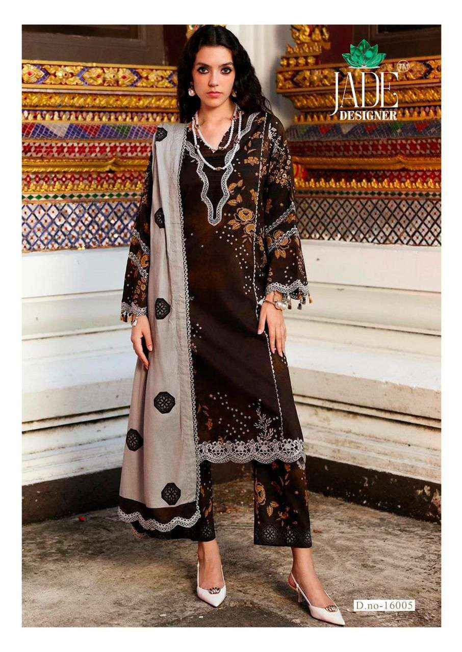 Jade Crimsons Vol 16 Cambric Cotton Dress Material 6 pc Cataloge