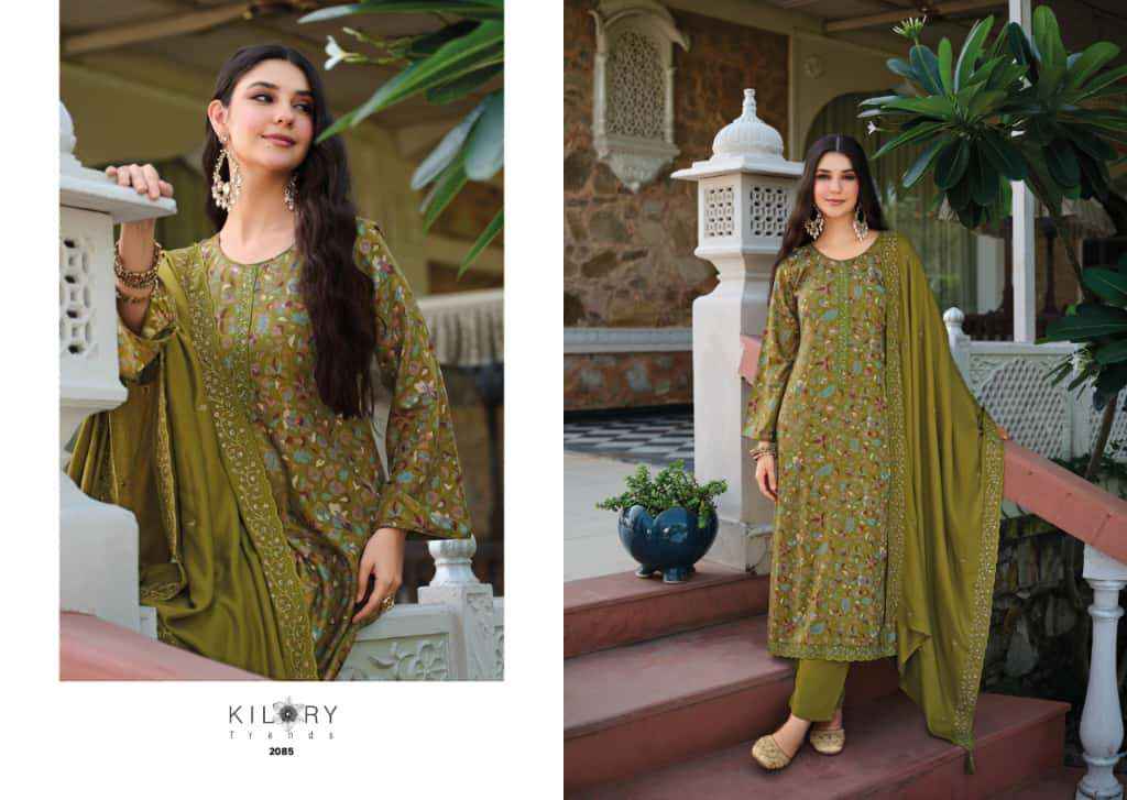 Kilory Trendz Freya Viscose Pashmina Dress Material 6 pcs Catalogue