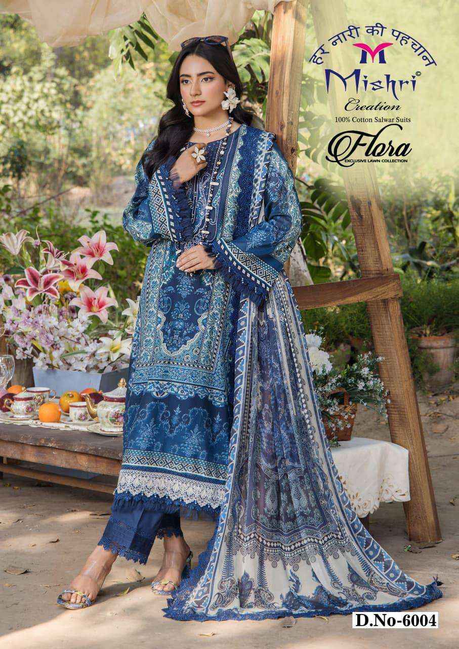 Mishri Creation Flora Vol 6 Lawn Cotton Dress Material 6 pcs Catalogue