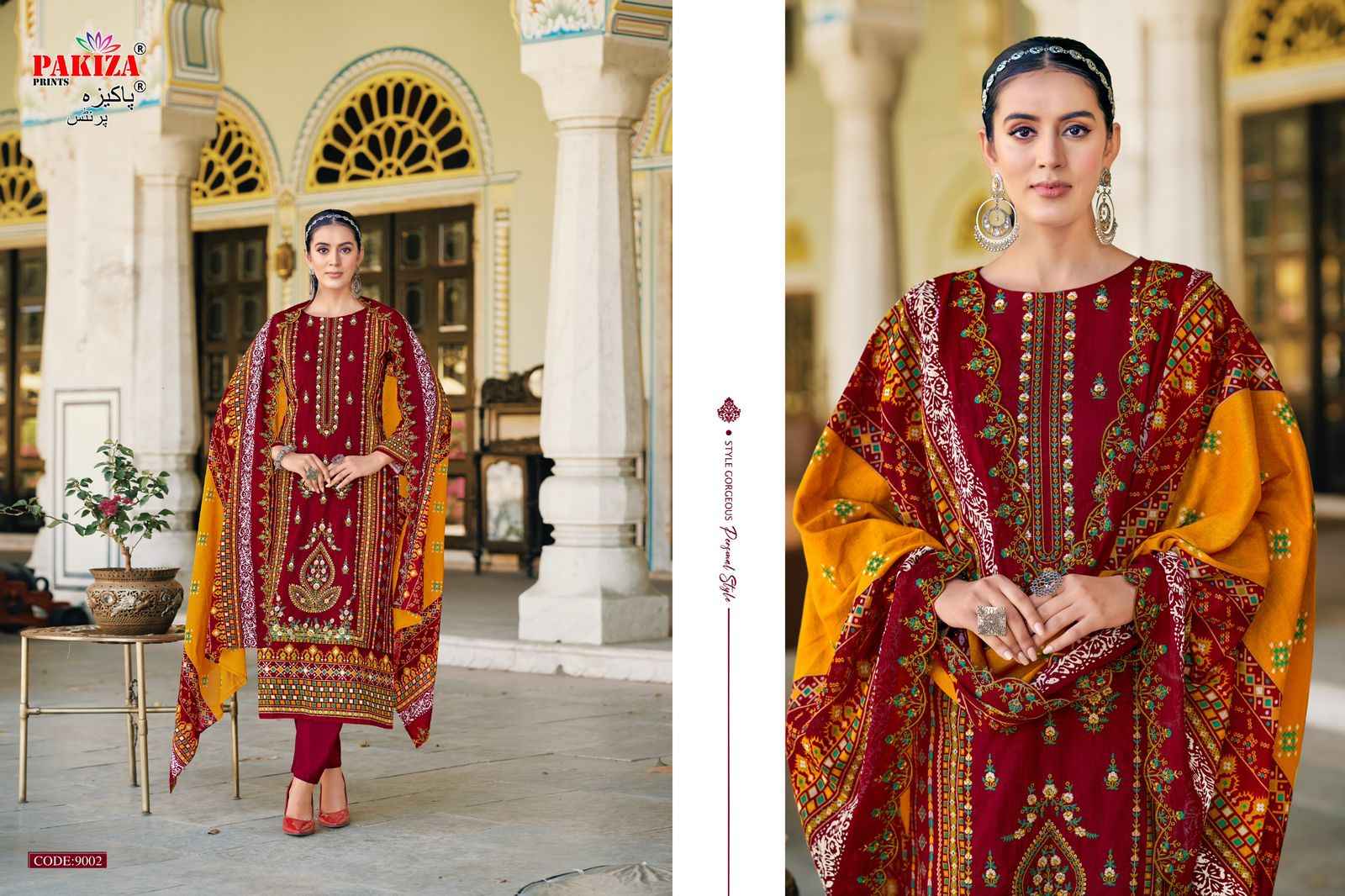 Pakiza Prints Khushboo Vol 9 Lawn Dress Material online ladies clothing ...