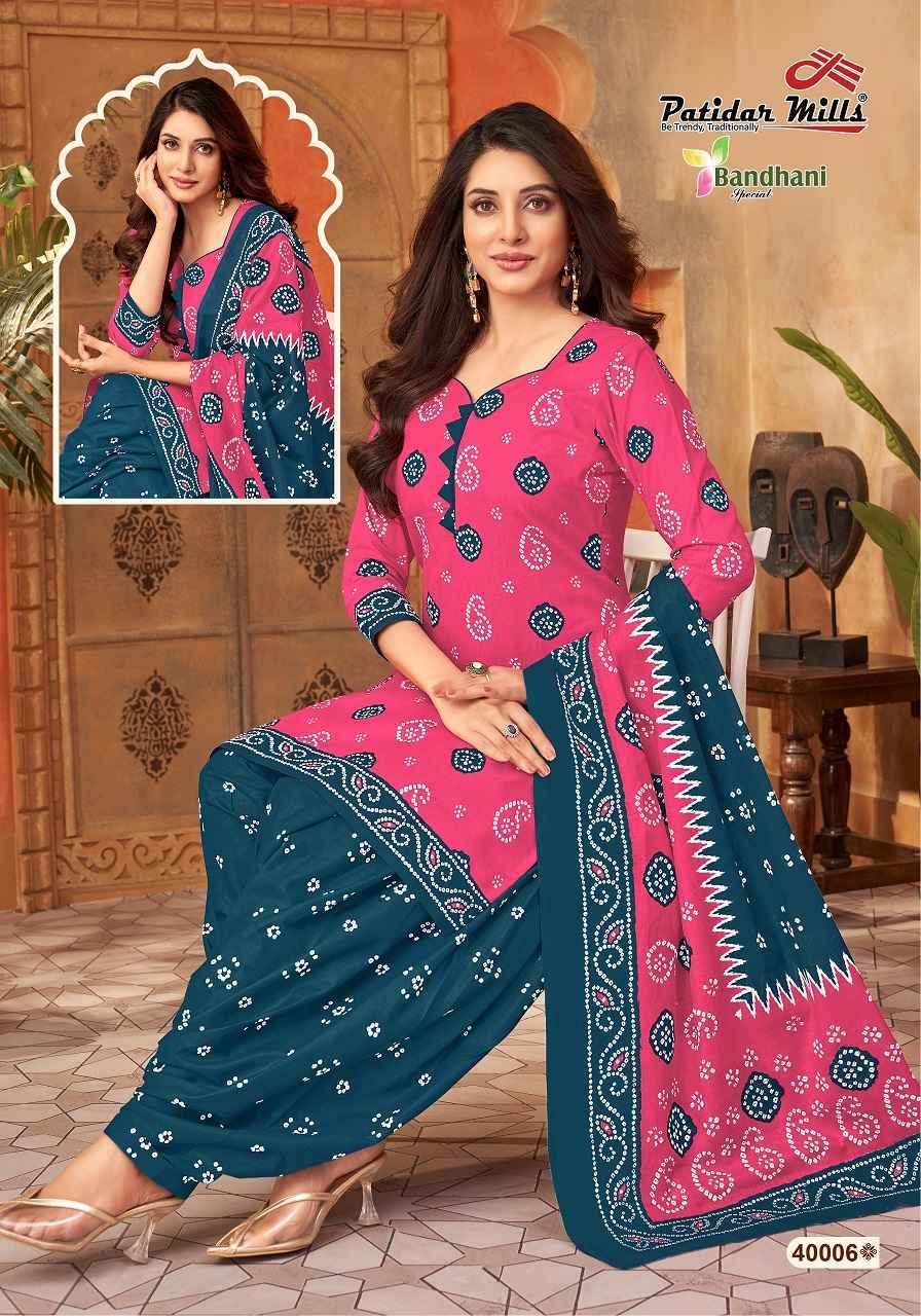 Patidar Mills Bandhani Vol 40 Cotton Dress Material 10 pcs Catalogue