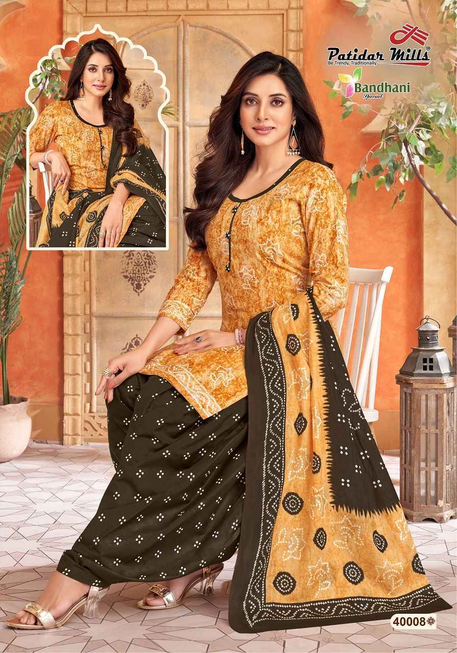 Patidar Mills Bandhani Vol 40 Cotton Dress Material 10 pcs Catalogue