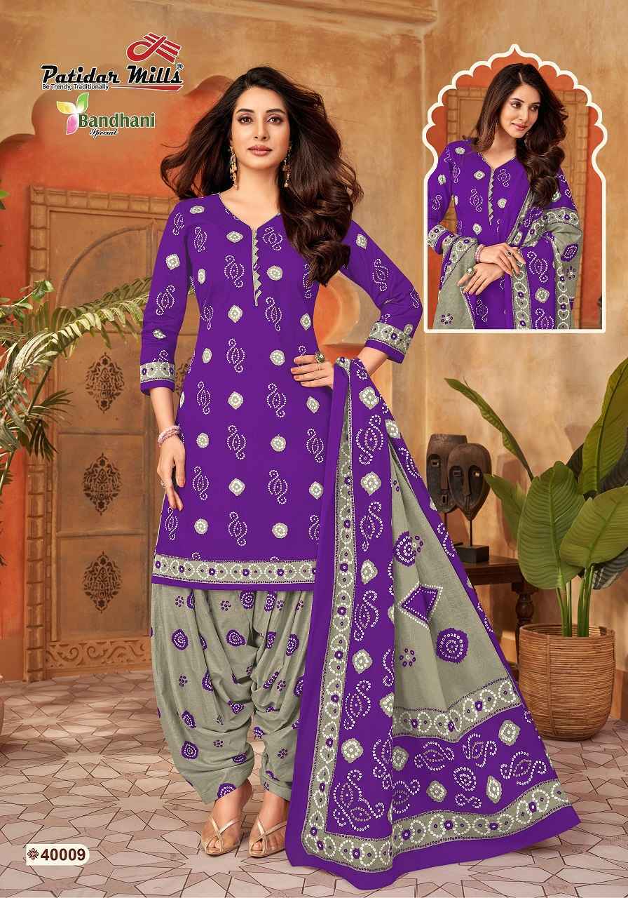Patidar Mills Bandhani Vol 40 Cotton Dress Material 10 pcs Catalogue